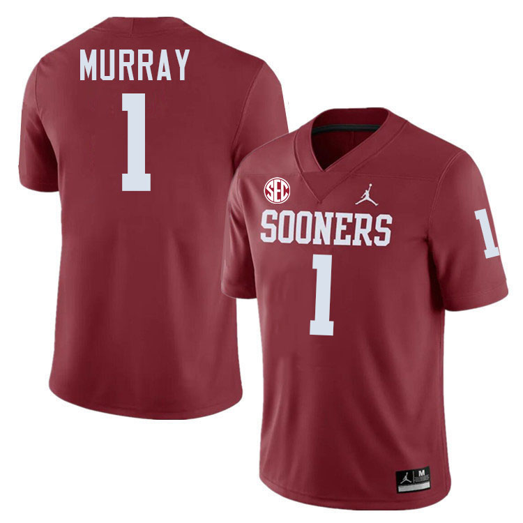 Oklahoma Sooners #1 Kyler Murray College Football Jerseys,Uniforms-Crimson